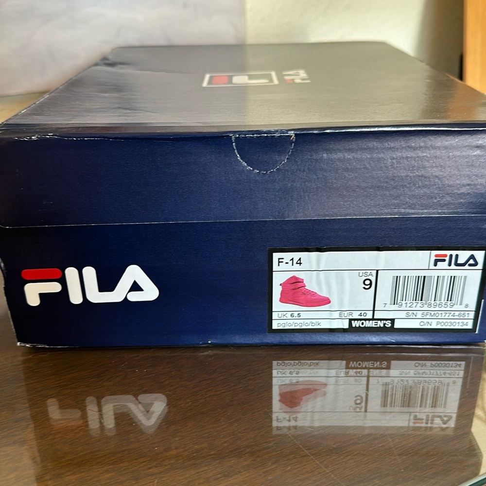 Pink Fila Hi-Tops, size 9